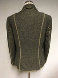 FENN WRIGHT MANSON HERRINGBONE TWEED JACKET SIZE 14