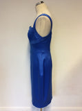 KAREN MILLEN BLUE SPECIAL OCCASION PENCIL DRESS SIZE 16