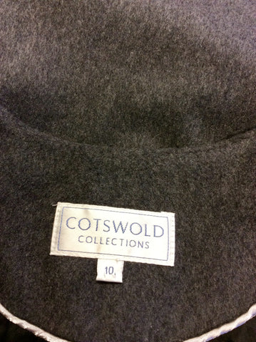 COTSWOLD COLLECTIONS GREY WOOL & CASHMERE BLEND GILET SIZE 10