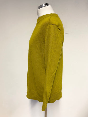 TOAST MUSTARD 100% LAMBSWOOL LONG SLEEVED JUMPER SIZE 10