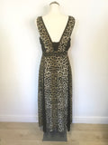 BRAND NEW ALL SAINTS MACELLO LEPPO SLEEVELESS LEOPARD PRINT MIDI DRESS SIZE 14