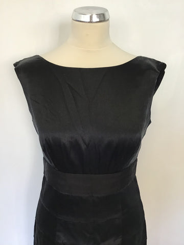 MONSOON BLACK SILK & COTTON BLEND SPECIAL OCCASION DRESS SIZE 10