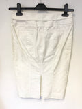 KAREN MILLEN WHITE BELTED PENCIL SKIRT SIZE 8