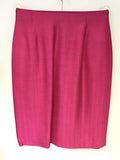 WINDSMOOR FUSHIA PINK SHORT SLEEVE JACKET & PENCIL SKIRT SUIT SIZE 8/10
