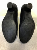 BRAND NEW HOTTER BLACK LEATHER SHIMMER COURT SHOES SIZE 4.5/37.5
