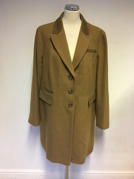 BRAND NEW BODEN CAMEL WOOL BLEND COAT SIZE 20