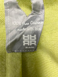 RIANI CITRUS 100% CASHMERE SHORT SLEEVED JUMPER SIZE 10