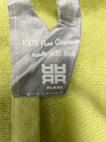 RIANI CITRUS 100% CASHMERE SHORT SLEEVED JUMPER SIZE 10