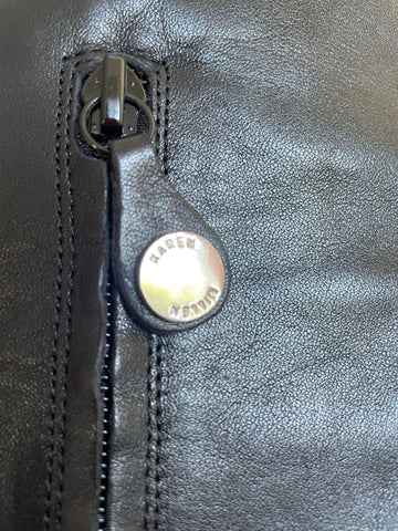 KAREN MILLEN BLACK LEATHER BUCKLE TRIM HEELED KNEE LENGTH BOOTS SIZE 5/38