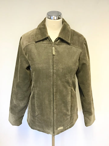 PUFFA COUNTRY LIGHT BROWN ZIP UP COUNTRY JACKET SIZE 10