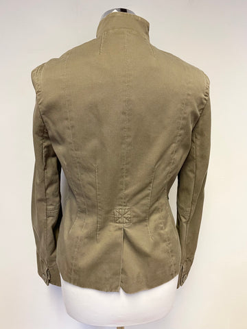 MARC JACOBS BEIGE COTTON FITTED JACKET SIZE 6 UK 10