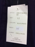 BRAND NEW ADINI BLACK & WHITE SPOTTED JACKET & SKIRT SUIT SIZE L2 UK 18/20