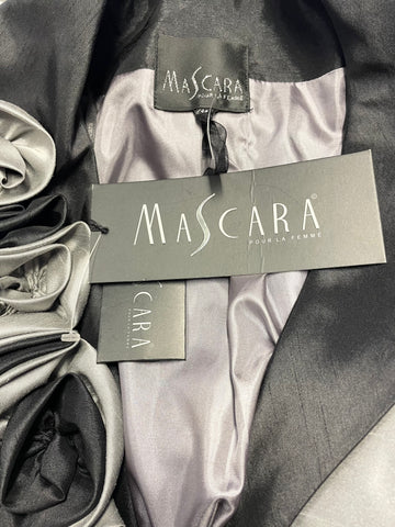 BRAND NEW MASCARA SILVER GREY & BLACK PENCIL DRESS & MATCHING COAT SUIT SIZE 16