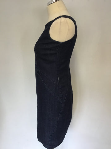 ARMANI JEANS DARK BLUE DENIM PENCIL DRESS SIZE 44 UK 12