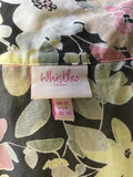 WHISTLES MULTI COLOURED FLORAL PRINT SILK DRESS SIZE 12