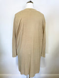EAST CAMEL LINEN & COTTON BLEND LONG SLEEVE JUMPER & MATCHING CARDIGAN SIZE XL