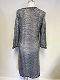 PHASE EIGHT GREY MARL LONG CARDIGAN SIZE 14
