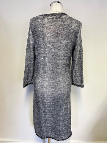 PHASE EIGHT GREY MARL LONG CARDIGAN SIZE 14