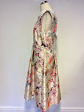 BRAND NEW GINA BACCONI FLORAL PRINT SPECIAL OCCASION DRESS SIZE 16