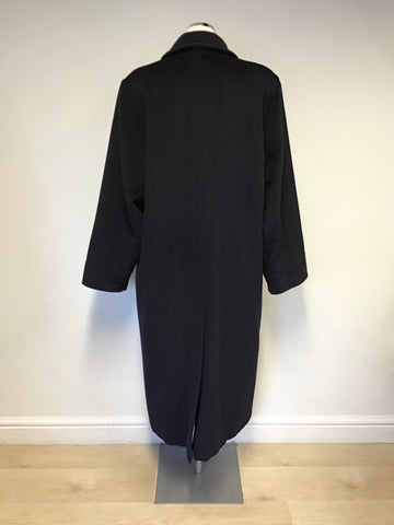 MAX MARA NAVY BLUE 100% WOOL DOUBLE BREASTED COAT SIZE 12 BUT FIT UK 18