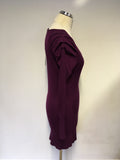 BRAND NEW INITIAL PURPLE V NECKLINE PLEATED SHOULDER LONG JUMPER SIZE L