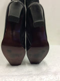 ROBERTO VIANNI BLACK SUEDE & LEATHER KNEE LENGTH BOOTS SIZE 5/38