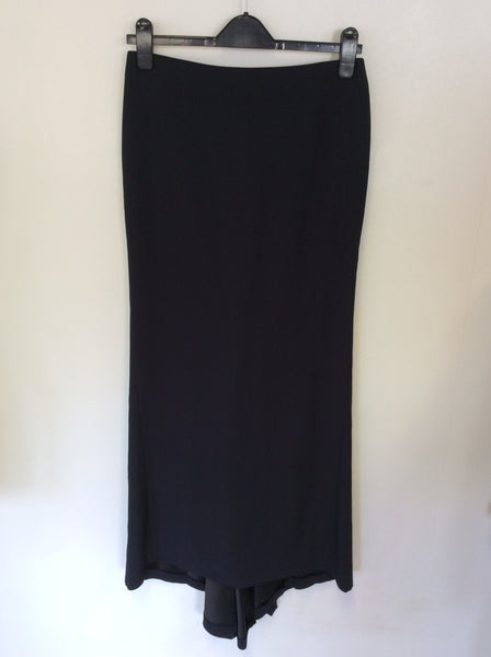 EMPORIO ARMANI LONG BLACK FISHTAIL EVENING SKIRT SIZE 40 UK /10