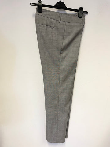 TM LEWIN WOMAN DITA LIGHT GREY WOOL TROUSER SUIT SIZE 10/12