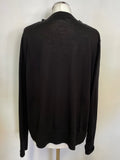 BRAND NEW COS BLACK 100% WOOL WRAP ACROSS FASTEN CARDIGAN SIZE M