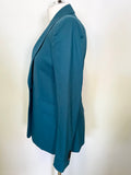 PAUL SMITH DREAMER JADE GREEN 100% WOOL TROUSER SUIT SIZE 42 UK 10
