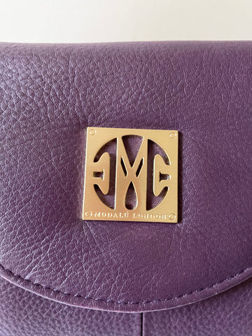 MODALU LONDON PURPLE LEATHER SHOULDER BAG