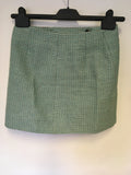 KAREN MILLEN TURQOUISE FLECK DESIGN MINI SKIRT SIZE 10