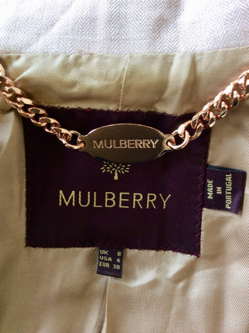 MULBERRY NUDE/BLUSH WOOL & CASHMERE JACKET SIZE 8