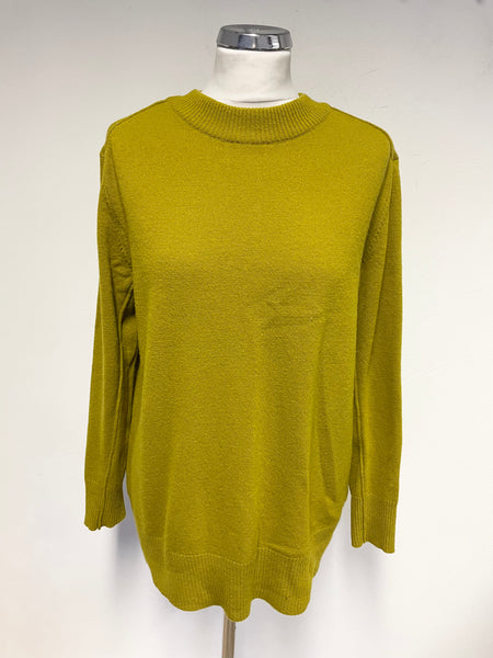 TOAST MUSTARD 100% LAMBSWOOL LONG SLEEVED JUMPER SIZE 10