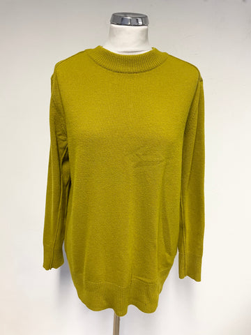 TOAST MUSTARD 100% LAMBSWOOL LONG SLEEVED JUMPER SIZE 10