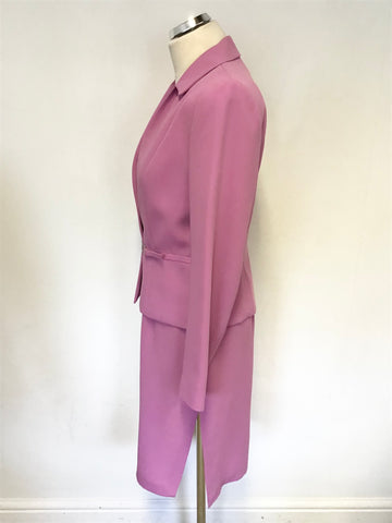 MANIGANCE PARIS PINK STRAPPY PENCIL DRESS & JACKET SPECIAL OCCASION SUIT SIZE 40 UK 12