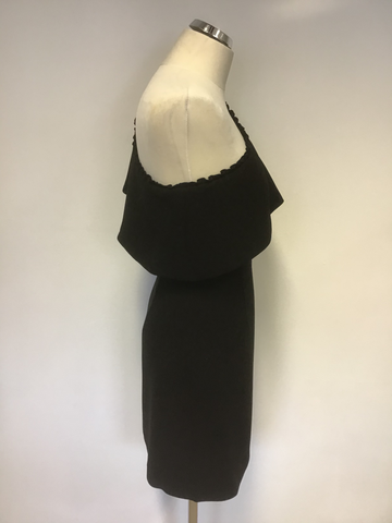 WHISTLES BLACK ONE SHOULDER SPECIAL OCCASION DRESS SIZE 8