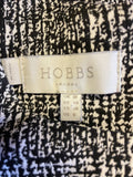 HOBBS BLACK & WHITE PRINT 3/4 BELL SLEEVE SHIFT DRESS SIZE 10