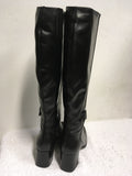 BALLY BLACK ROCCAPIA LEATHER KNEE LENGTH SLIM FIT BOOTS SIZE 3.5/36