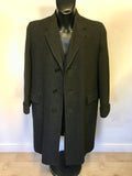 G.A. DUNN & CO DARK GREY CROMBIE CLOTH WOOL COAT SIZE 36R