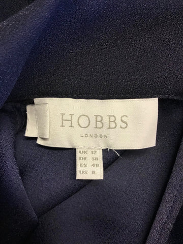 HOBBS NAVY BLUE WRAP ACROSS SPECIAL OCCASION JUMPSUIT SIZE 12