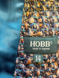 HOBBS BROWN & TURQUOISE WOOL BLEND TWEED JACKET SIZE 14