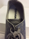 CONVERSE ALL STAR SILVER CROC DESIGN LEATHER PLIMSOLS SIZE 6/39