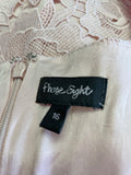 PHASE EIGHT PINK LACE SLEEVELESS TIE BELT SPECIAL OCCASION DRESS SIZE 16