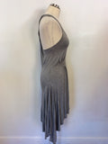WHISTLES LIGHT GREY TWISTED RACER BACK DRESS SIZE 6