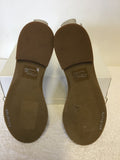 BRAND NEW MARKS & SPENCER AUTOGRAPH GREY JEWEL TRIM LEATHER FLAT SANDALS SIZE 5/38