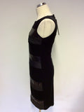 BRAND NEW LIBRA BLACK VELVET,SATIN & SEQUIN TRIM COCKTAIL DRESS SIZE 8