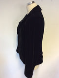 PER UNA BLACK VELVET JACKET SIZE 14