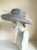 FAILSWORTH SILVER GREY WIDE BRIM  SPECIAL OCCASION HAT