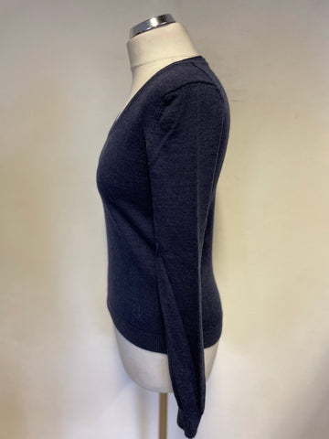 CALVIN KLEIN DARK BLUE 100% VIRGIN WOOL JUMPER SIZE 12